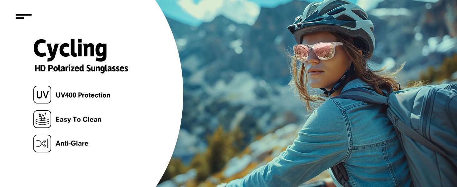 FOZONO Polarized Sports Sunglasses for Men Women, UV400 Protection Anti Glare Sun Glasses for Driving Running Cycling Fishing