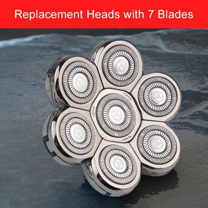 7D 7/8/9 Heads Replacement Heads for Electric Shaver, 1 Count Smooth & Comfortable Shaving Heads, Compatible with Most Brands Except Remington and SkullShaver