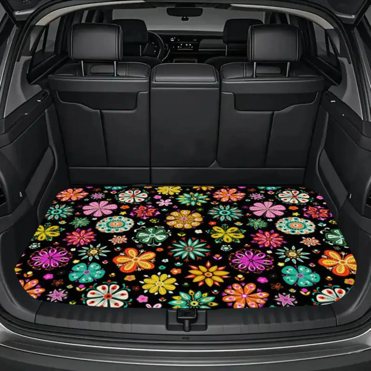Durable All Weather Car Trunk Mat Fits Most Vehicles Non Slip Easy Clean Polyester Cargo Liner Great Christmas Gift for Car Owners Vehicle Interior Festive Car Accessory