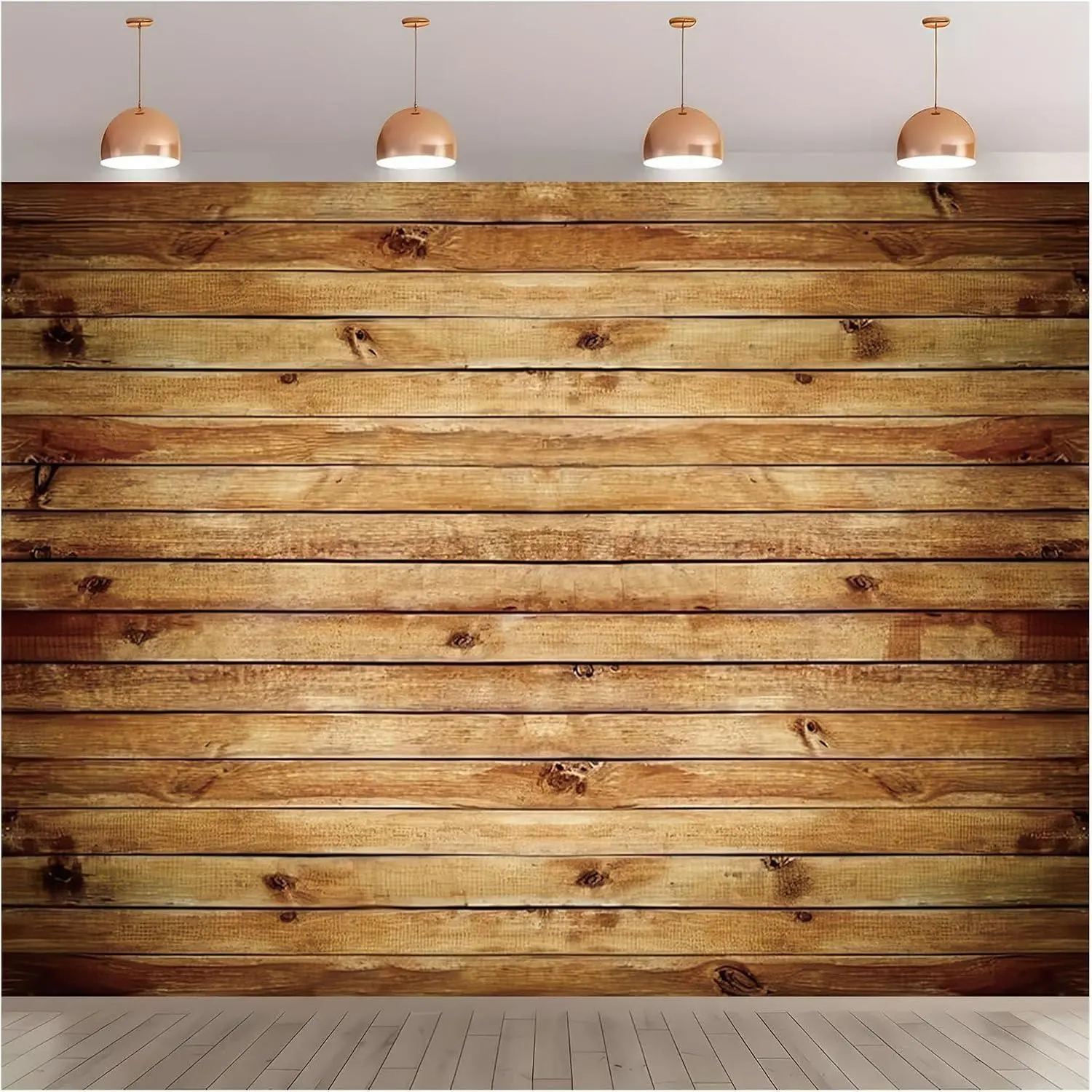 7x5ft Rustic Wood Plank Backdrop Realistic Wooden Wall Photography Background Vintage Wood Texture Backdrop for Photo Booth Birthday Party Wedding Product Photography Video Call Home Decor