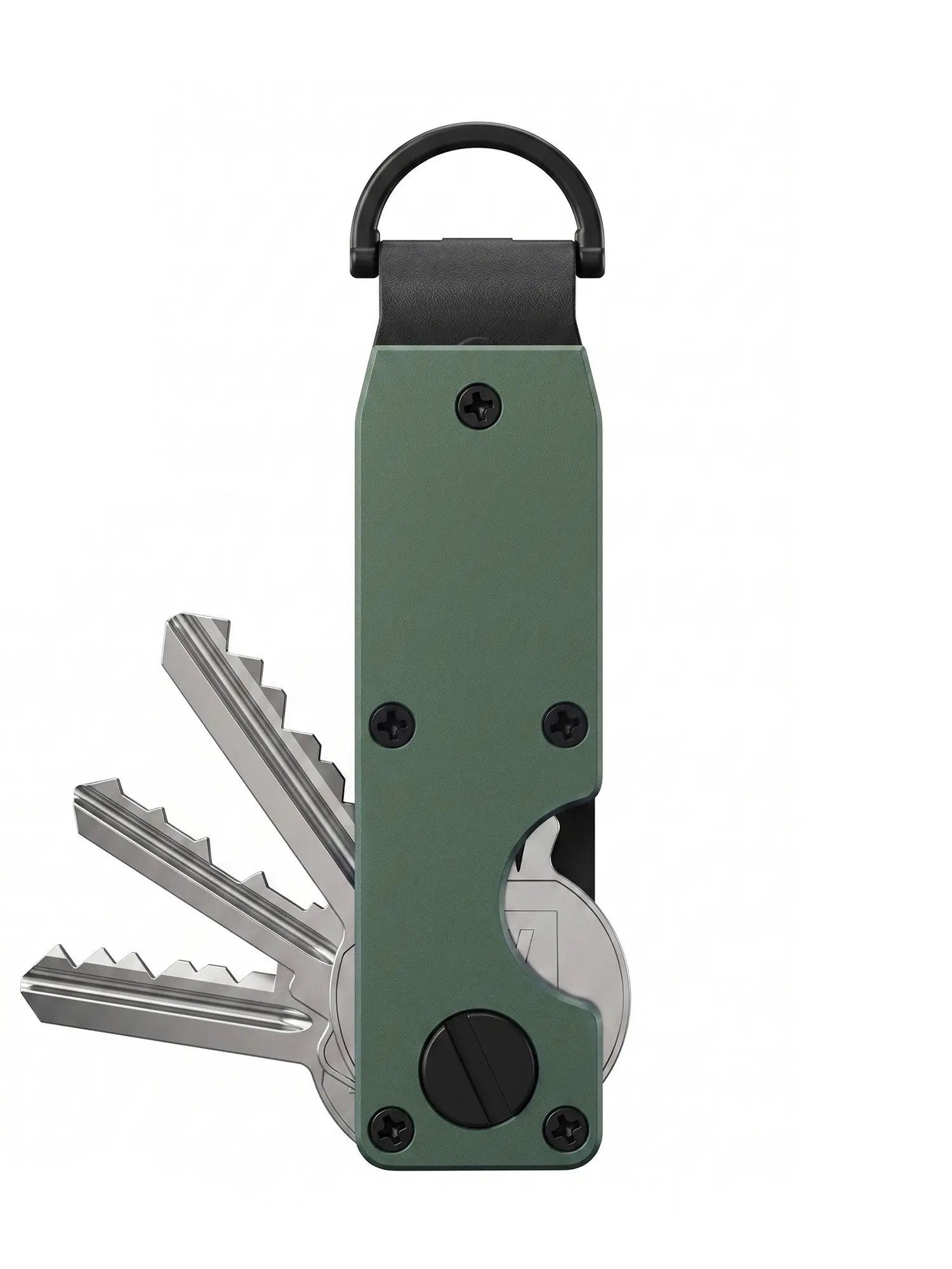 Slim Aluminum Alloy Key Organizer, Portable EDC Key Holder, Compact Foldable Key Case For Multiple Keys, With Key Ring For Car Key, No Jangling Noise, Men Daily Outdoor Accessories