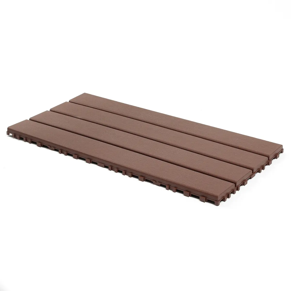 22 pieces of  outdoor terrace deck tiles, DIY interlocking decking floor tiles, easy to install patio tiles, suitable for indoor and outdoor balcony backyard poolside ,Brown    RR
