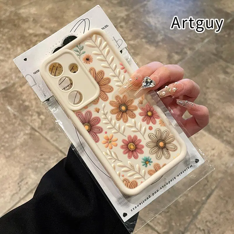 Soft Durable Silicone Casing for Samsung S22, S23, S24 Ultra Plus, S25, S26 - Flowery Leaf Design, Shockproof Full Body Anti-Drop, Non-Slip, Raised Lip, Daily Wear-Resistant Fashionable Mobile Accessory Gift