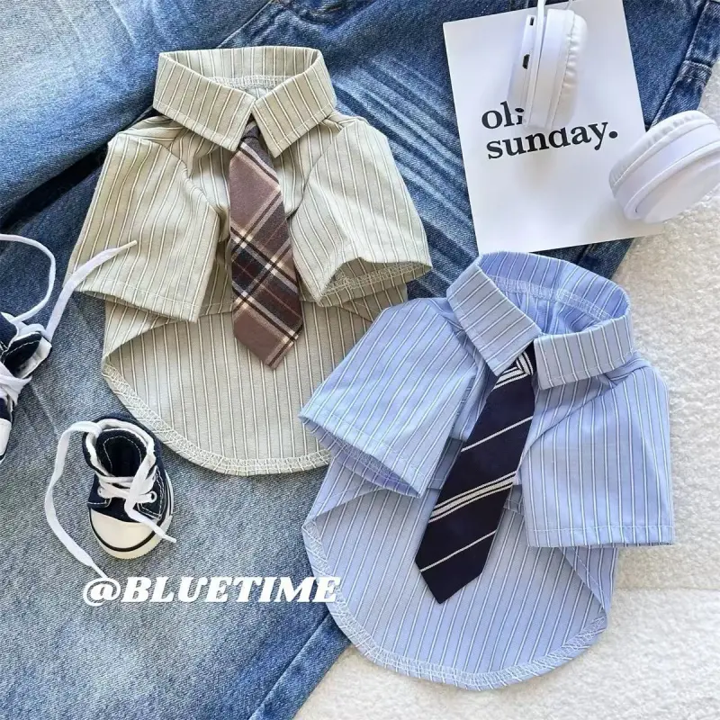 Summer Pet Shirts, Thin Breathable Puppy T Shirts for Small Dogs & Cats, Casual Button Down Male Dog Outfits, Fit Teddy, Bichon Frise, West Highland White Terrie, Puppy Clothes