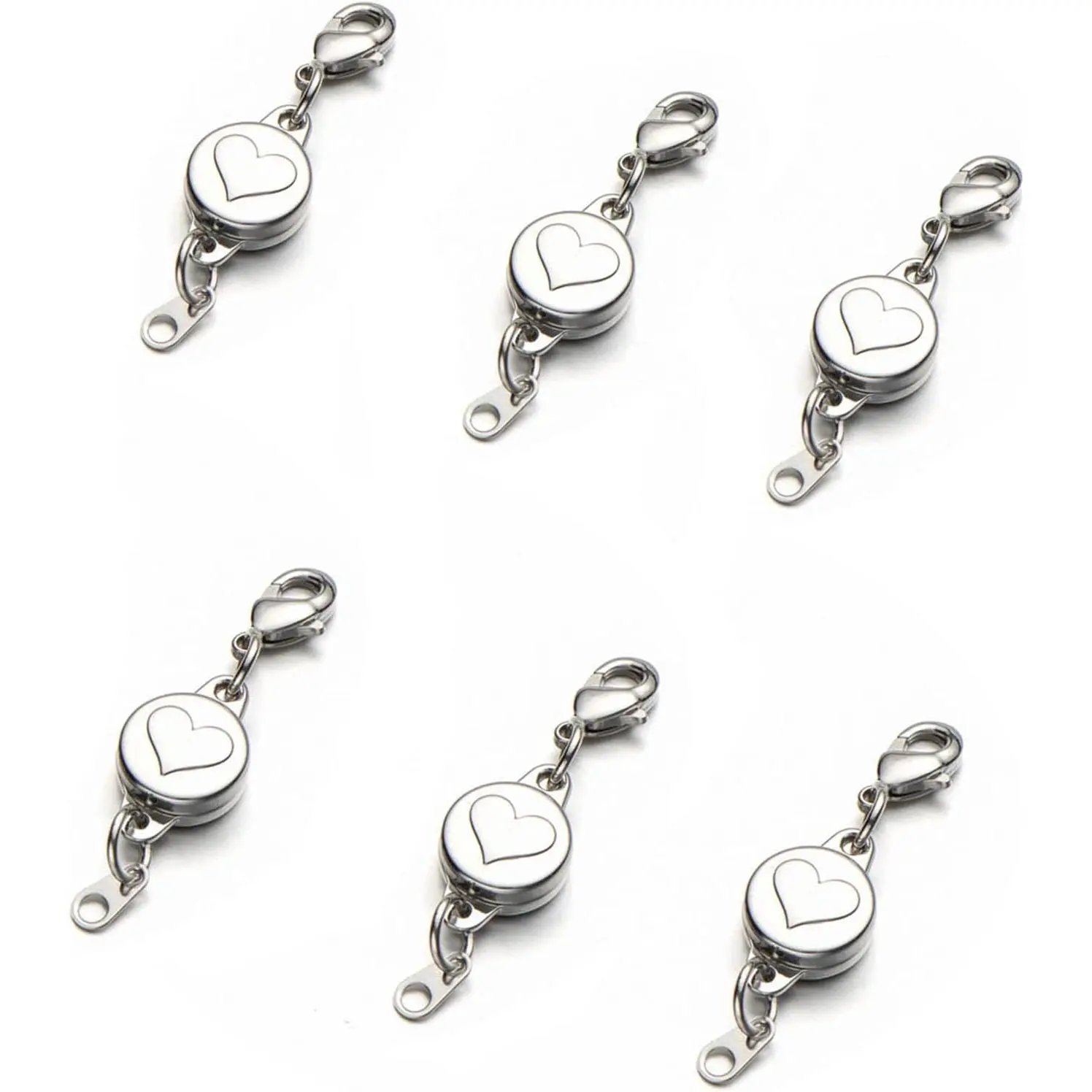 Locking  Clasps for Necklaces and Bracelets Heart  | Easy to Put  and Take Off,   Clasps,  Bracelet Clasps
