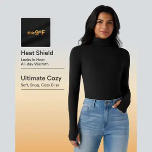 Halara HeatCore Turtleneck Long Sleeve Thumb Hole Casual Warming Top