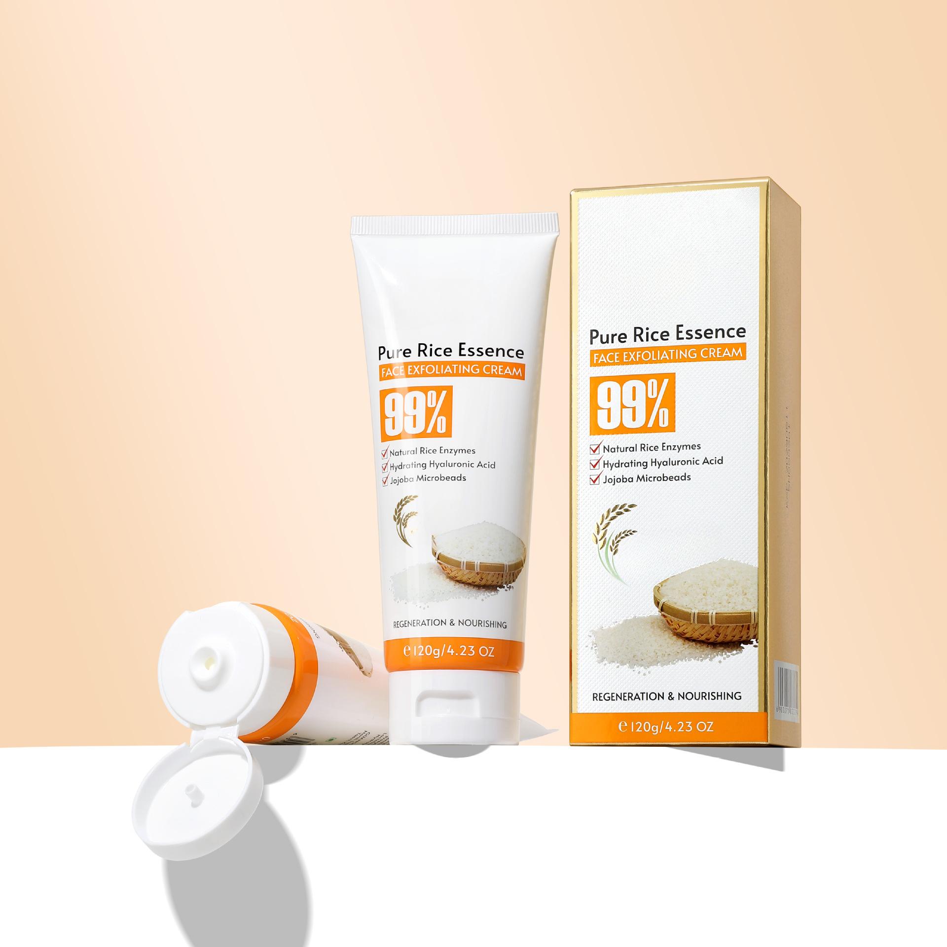 Exfoliating cream for deep pore cleansing on the face, non-irritating, moisturizing, facial exfoliator for removing dead skin