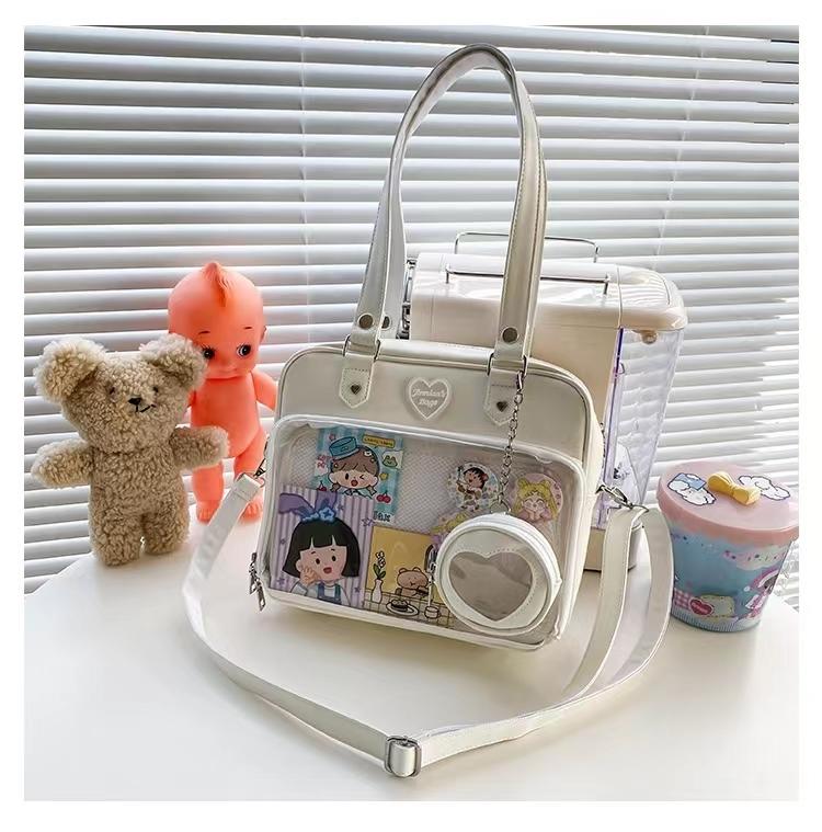 Women Japanese Style Trend Kawaii Candy Color Large Capacity Ita Bag Fashion Student Preppy Shoulder Bag Messenger Crossbody Bag