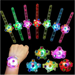 48 Pack LED Light Up Fidget Spinner Bracelets Bulk Party Favors for Kids 4-8 8-12, Glow in The Dark Party Supplies, Birthday Gifts, Treasure Box Toys, Goodie Bags Stuffers for Kidsfidget toys