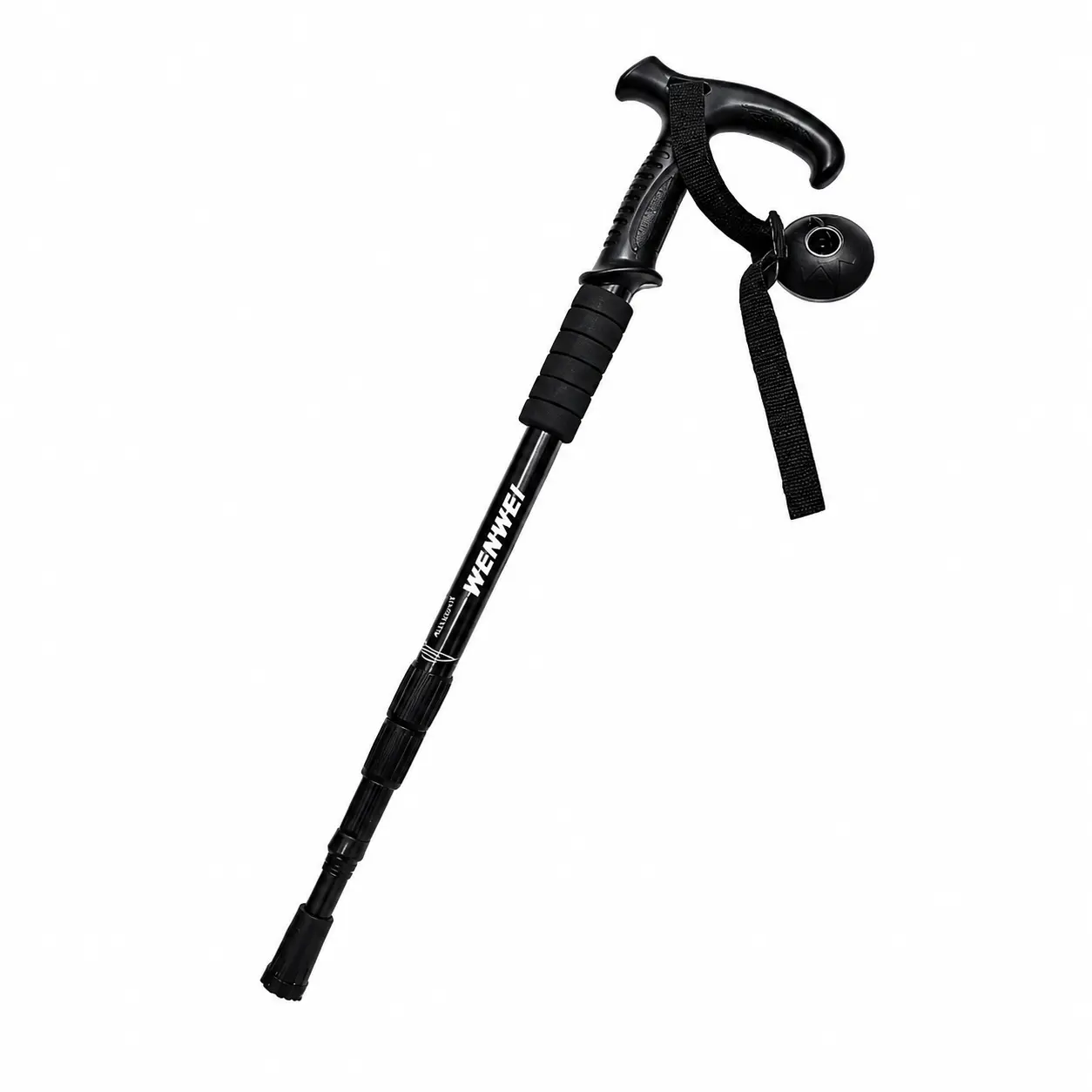 Ultra-Lightweight Adjustable Outdoor Hiking Cane for Men and Women — Durable Aircraft-Grade Aluminum Trekking Pole with Ergonomic Grip, Shock Absorption, and Compact Retractable Design for Mountain Climbing, Trail Walking, and Backpacking