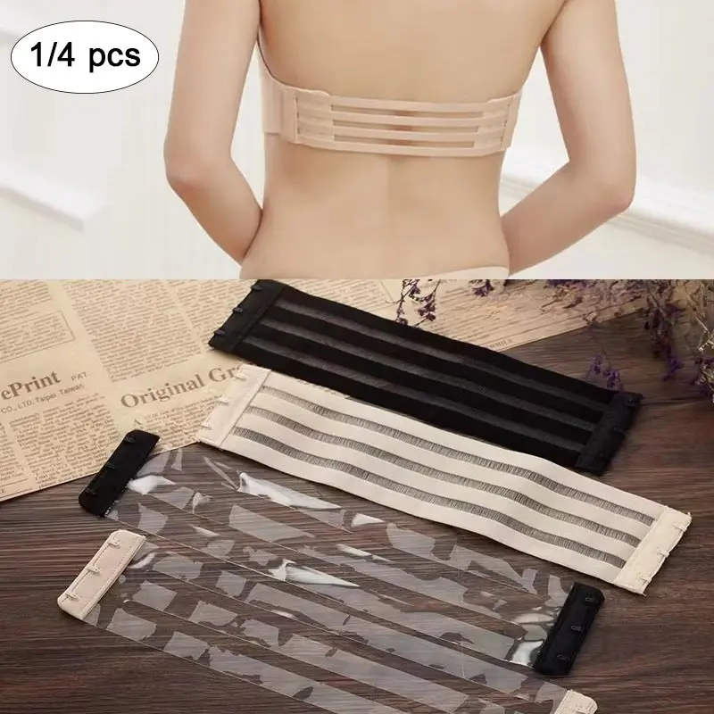 Elastic Bra Strap Extender, Adjustable Hook for Bras, Backless Bra Clip, Underwear Accessory, 1/4 Pcs, Stretchy and Versatile