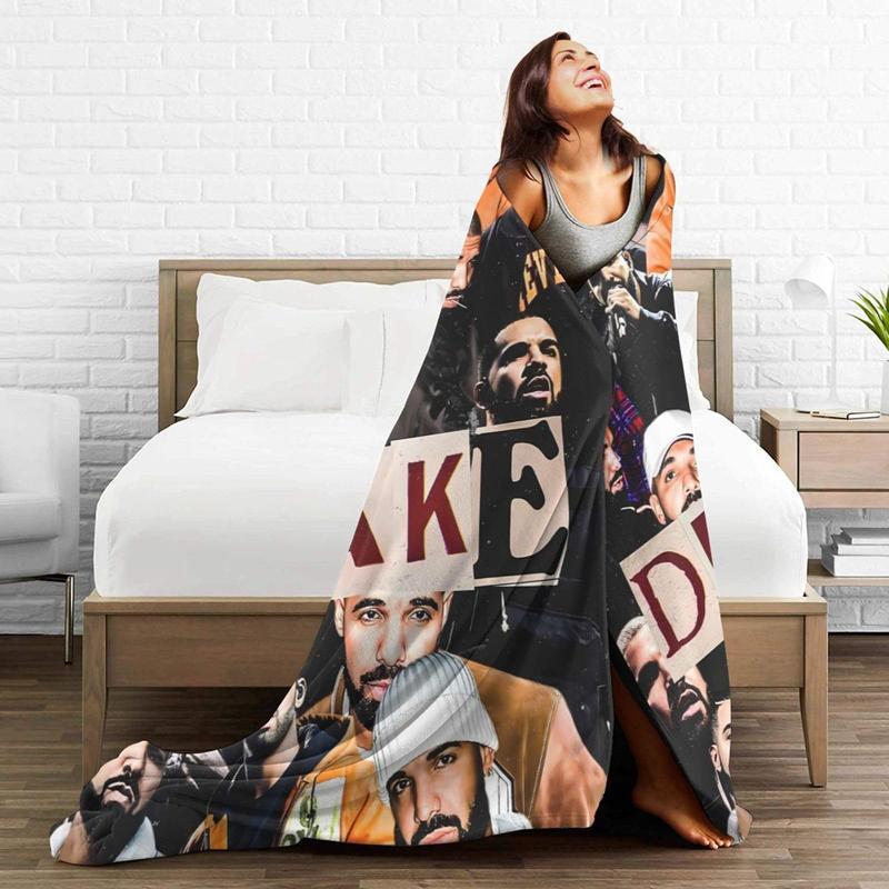 Drakes Soft Throw Blanket Rapper Singer Album Cover Party Decorations for Bed Sofa Living Room Birthday Holiday Gifts