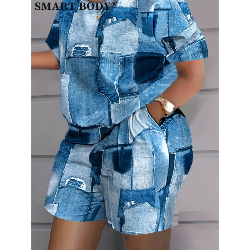 summer  new style dress unique Faith Letter Plaid Shorts Set with Pockets Short Sleeve Crew Neck T-shirt & Biker Casual Two-Piece Athletic Outfit, White Black Brown Stripes Top Tee + Pant Tracksuit Perfect for Summ