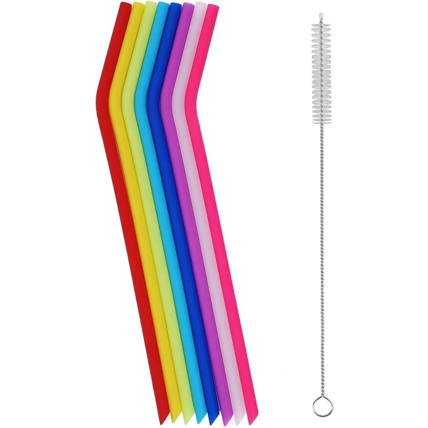 8 count   Drinking Straws for 20oz 30oz Tumblers |  Grade , Includes 1 Cleaning Brush, Flexible Design, Fits Mason Jars & Smoothies, Dishwasher Safe, Easy to Clean