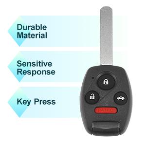 313.8MHz MLBHLIK-1T Replacement Smart Proimity Keyless Entry Remote Key Fob for Honda Accord Coupe 2DR 2008-2012 4 Buttons with Door Key 46 Chip
