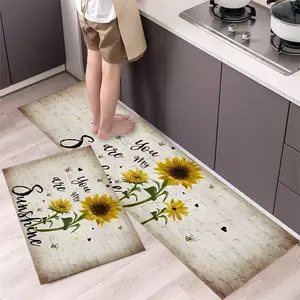 Vintage You Are My Sunshine Sunflower Print Diatom Mud Mat, 5 Sizes Available, High Quality Diatomaceous Earth, Non-Slip Rubber, Easy to Clean, Reusable