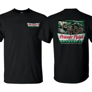Private Pyle's Jelly Doughnuts - They are Paying For It, You Eat It Side Action Tee, Patriotic Military Graphic Tee, Perfect Gift for Veterans and Soldiers, Unisex Cotton Short Sleeve Shirt for Daily Wear, Outdoor Activities & Casual Street Style