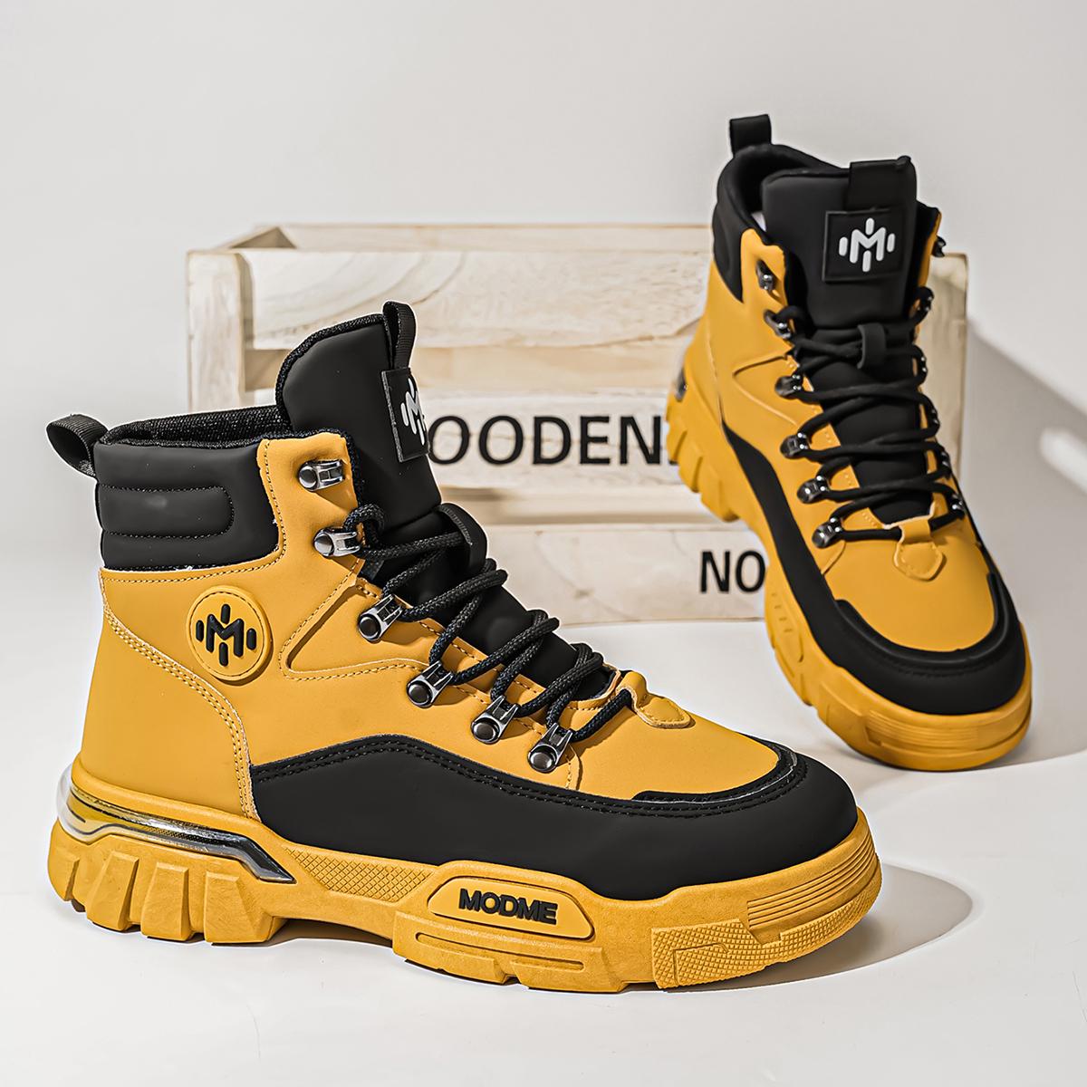 Men\'s Athletic Gold Hiking Shoes Amazon.com | GSIGUL Mens Blade Fashion Sneakers Non Slip  main image 4