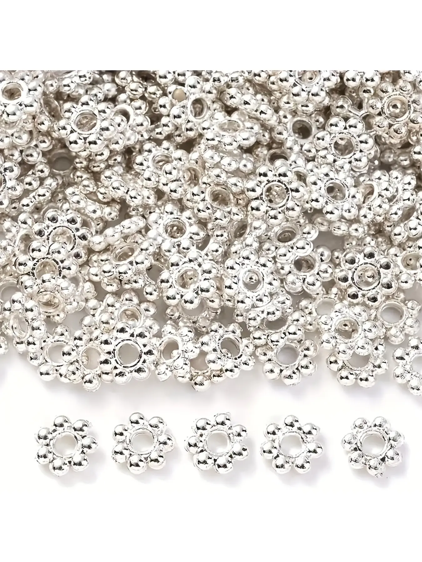 200Pcs 6mm Acrylic Spacer Beads, Loose Spacer Beads for DIY Jewelry Making, Bracelets, Necklaces, Craft Accessories & Handmade Supplies