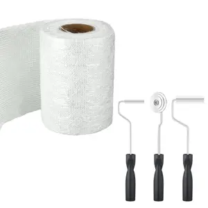 1708 Fiberglass Cloth Roll 8" Wide by 360" Mat Material Roll with 3 Roller Tools Kit Fiberglass Filler Sheet for Boat Tub Shower Repair