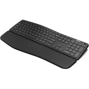 Keyboard  Wave Comfortable Keypad with Palm Rest Multi-Device Full Size  Keyboard for Windows iOS iPad OS Android,  Desktop Laptop Surface Tablet Smartphone