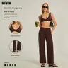 MFVIM Women's 2-Piece Sports Fitness Set - High Stretch Sporty Color Block Backless Bra & High Waisted Athletic Leggings, Gym Workout Apparel, Outdoor Stretchy Sportswear, Travel Essential
