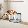 Pet Silicone Wall Urine Isolation Pad, Dog Urine Changing Pad, 4-Side Aluminum Tube Fixed, Easy to Clean, Foldable Washable Leak-Proof Floor Protection Puppy Pee Pads