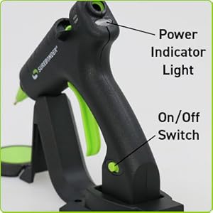 Cordless/Corded High Temperature Mini Hot Glue Gun With Detail Tip, 20 Watt, Rechargeable with Portable Heat Stand, Ideal for Crafting and DIY Projects (Black)