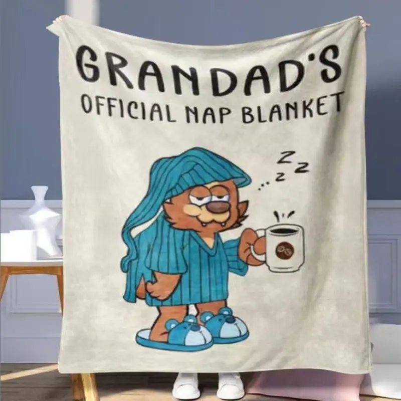 Grandfather's Gift, Flannel Blanket for Christmas or Birthday, Personalized Grandfather Gift, Soft and Comfortable Blanket