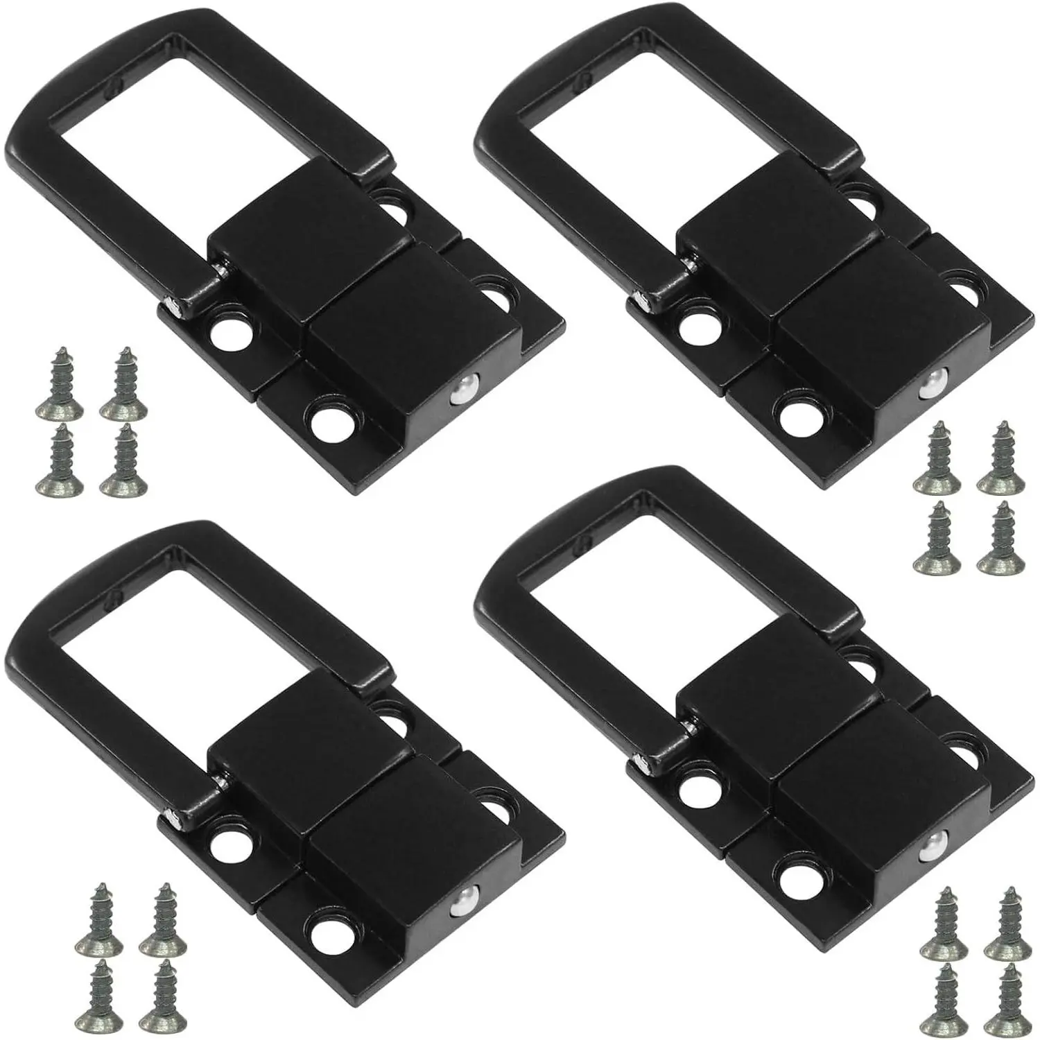 4 Pcs Toggle Catch Lock, Black, 0.98" x 0.78" Hasp Lock