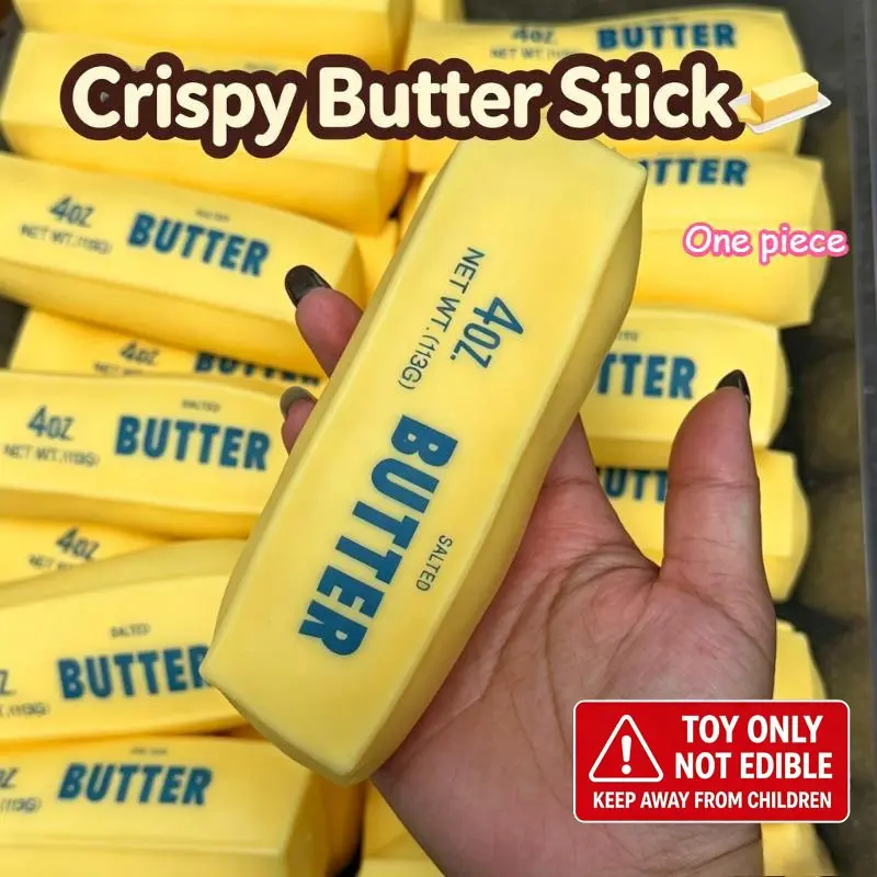 Butter Stick Stress Relief Squeeze Ball, Building Block Filler Cube, Squishy Toy for Relaxation, Hand Pressure Relief Gift