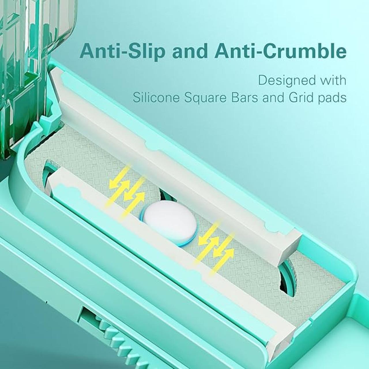 Portable Pill Cutter & Dispenser, 1 Count Adjustable Pill Cutter, Pill Storage Box, Vitamin Organizer, Supplement Organizer, Food Storage & Container for Small & Micro Pills