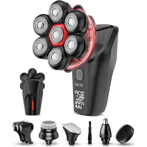 Head Shavers for Bald Men, 7D Electric Head Shaver with LED Display, 3 Adjustable Modes, 10000 RPM High Speed Motor, IPX8 Waterproof, USB Fast Charging, Black