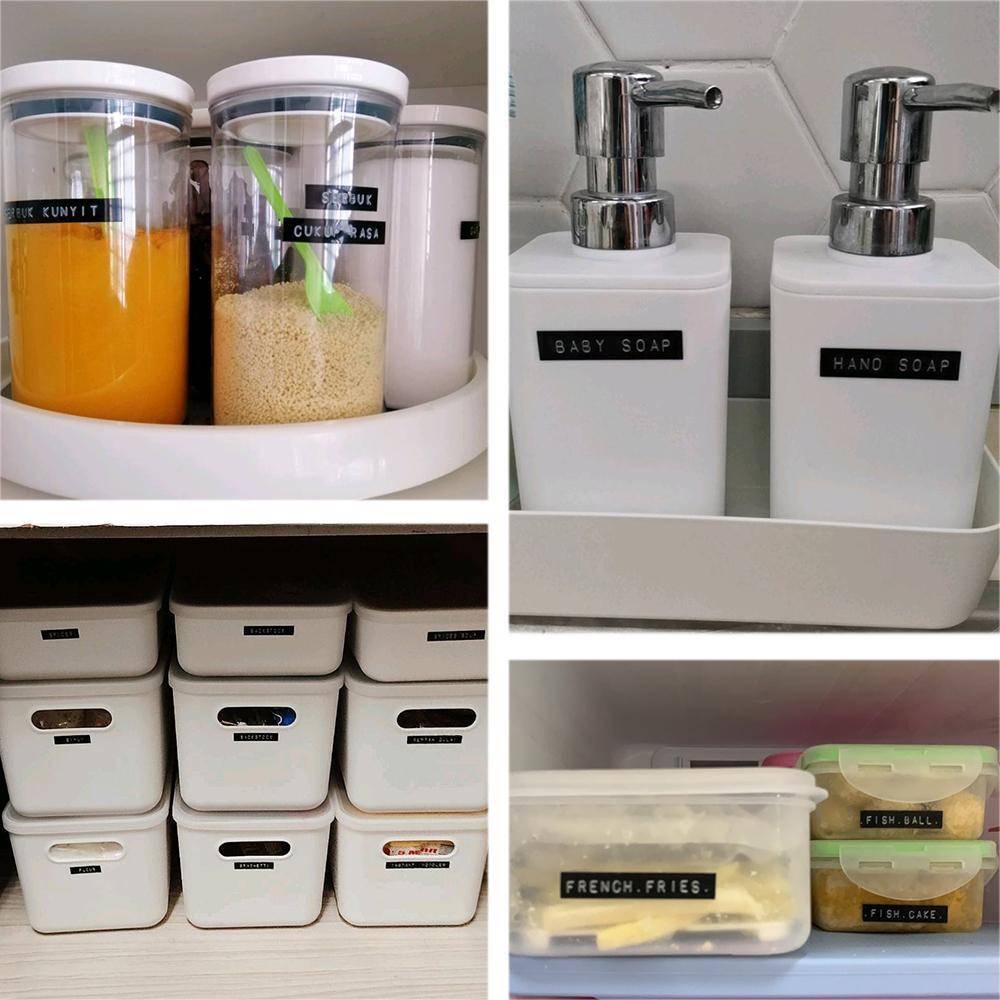 Mini Manual Printer C101 Label Embossing Tape Printer, Small Typewriter with 2 Rolls Ribbon, Handheld Stamping Machine for Notebooks, Portable