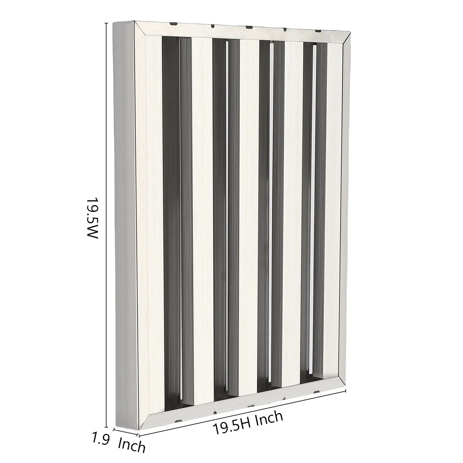 【Garvee】Commercial Hood Filters – 19.5" W x 19.5" H – Stainless Steel 6 Grooves Range Hood Filter – for Kitchen Exhaust Hoods