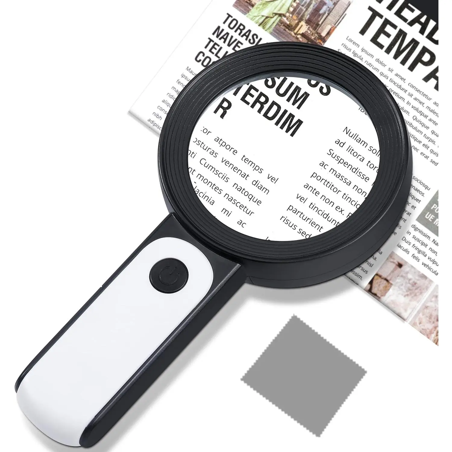 Magnifying Glass with Light for Rreading - Large Handheld Lighted Magnifier Glasses 18 LED 3 Modes Illuminated Magnify Lens for Seniors Rreading Book Macular Degeneration   Hobby Gifts