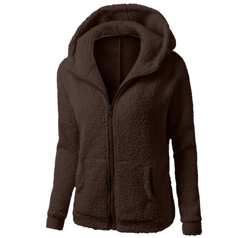 BIGWIG women's zipper hooded plush jacket with zipper pockets and lightweight fleece lining, winter warm fleece zipper jacket, cotton jacket, plush sweatshirt, autumn and winter lambskin women's hooded pullover cold-proof jacket BIGWIG women's zipper hooded plush jacket with zipper pockets and lightweight fleece lining, winter warm fleece zipper jacket, cotton jacket, plush sweatshirt, autumn and winter lambskin women's hooded pullover cold-proof jacket