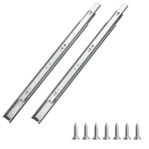 VEVOR Drawer Slides, 20 inch, 10 Pairs Full Extension Ball Bearing Cabinet Rails, 100 LB Load Capacity Heavy Duty Side Mount Dresser Drawer Slides, Drawer Track Runners for Kitchen DIY Replacement