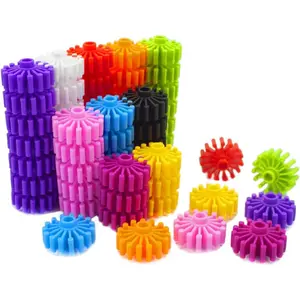 Interlocking Gears Toys for Kids - 100 Piece Kit with Tote - Colorful Manipulatives for Preschool Sensory Bin Or Occupational Therapy Tools - STEM Building Toys for Girls & Boysfidget toys