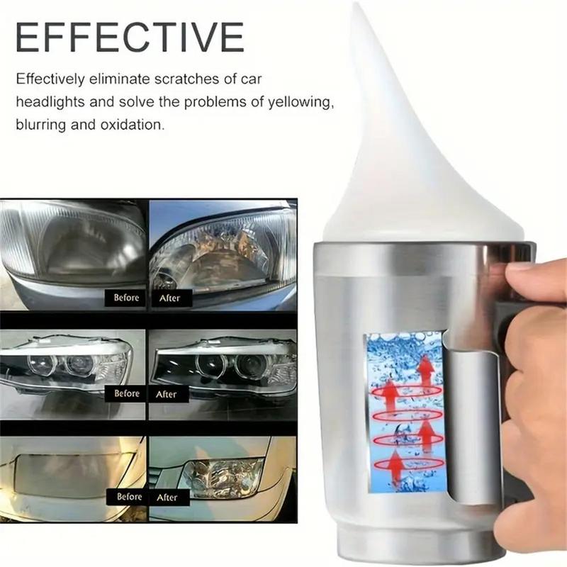 Automotive Headlight Refurbishment Tool Set, Atomizing Cup Non-Polishing Scratch Coating Headlight Repair Liquid, Car Detailing Kit for Automotive Headlights, Car Detailing Kit