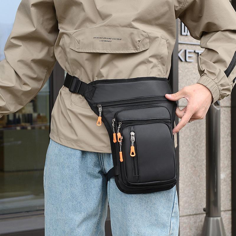 Multifunctional waist bag, men's new simple niche chest bag, fashionable and unique trendy leg bag