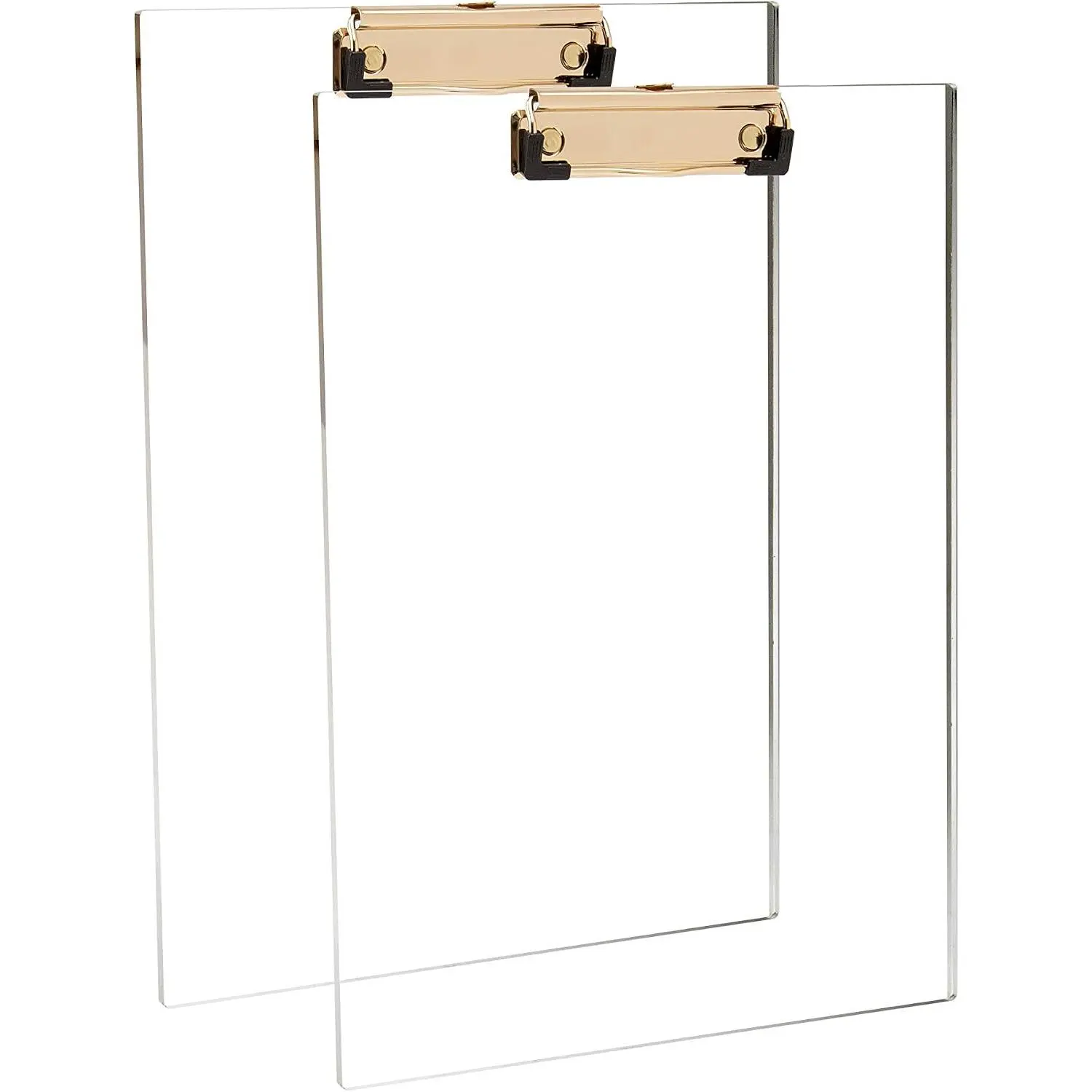 Clear  Clipboard with  Clip, Set 2-Pieces, Fits 9x12 inch - Letter Size Standard, Office, School and