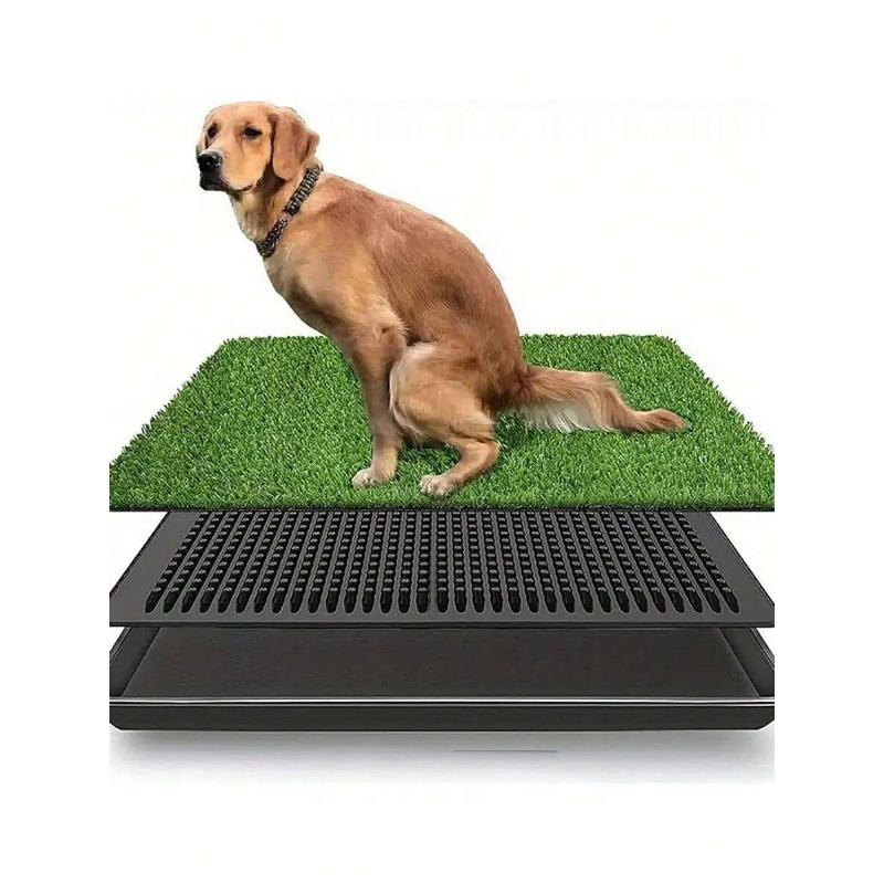 Artificial Grass Dog Potty Pad, Outdoor Pet Toilet, Easy To Clean, Odor-Proof, Indoor/Outdoor Pet Training, Random Green Artificial Grass Panels