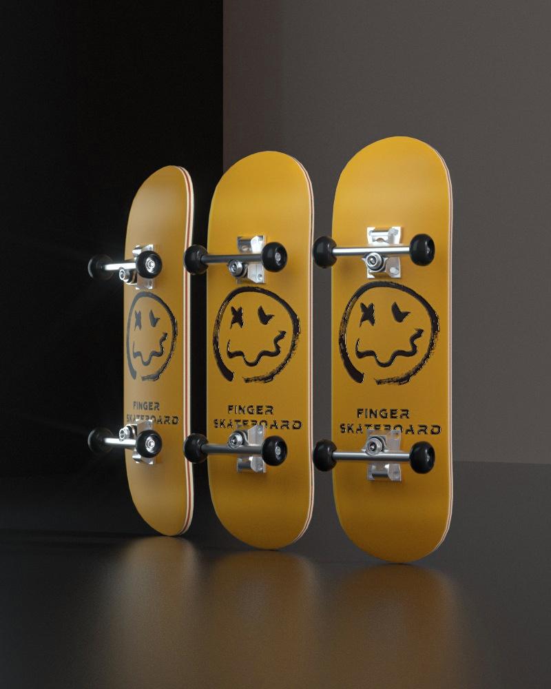 Pro Wooden Fingerboard DIY Kit| 5-Ply Maple Deck & High-Speed Bearing Wheels| Premium PU Grip Tape Mini Skateboard Desk Toy