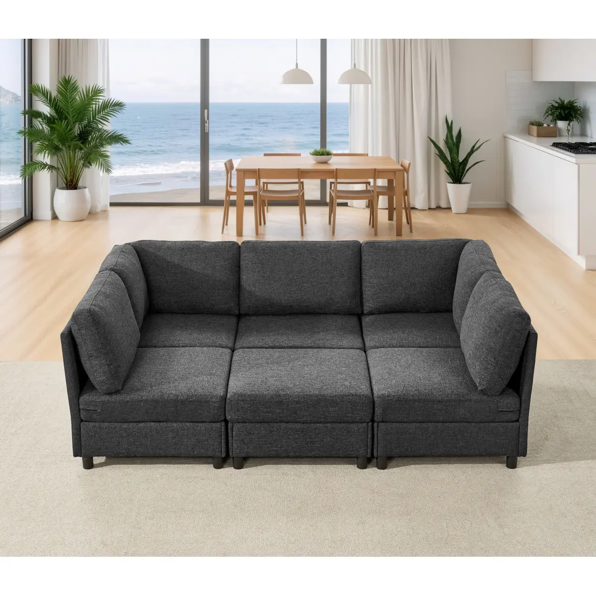 Modern Modular Corner Sofa - Freely Configurable with