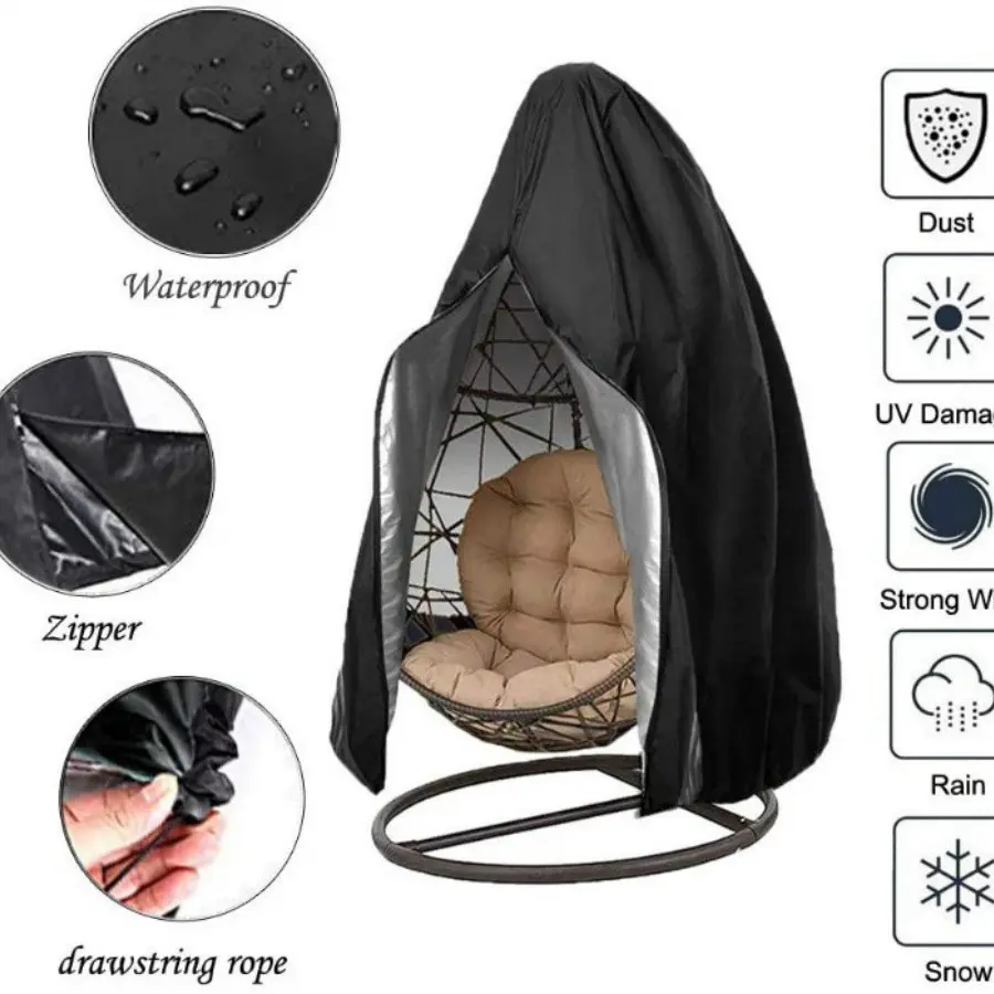 Outdoor Swing Cover, Single/dual Person Hammock Protector, Garden Bench Dustproof Sleeve, Reusable Patio Furniture Wrap