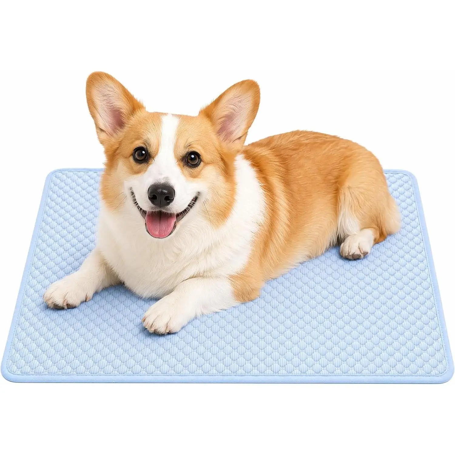 Blue  Cooling Mat Medium Size Self Cooling Pad for  Breathable  Cooling Mat with Endothermic Fiber  Cooling Mat for Indoor Outdoor Crate and Couch  Sleeping 27.6" x 21.6"