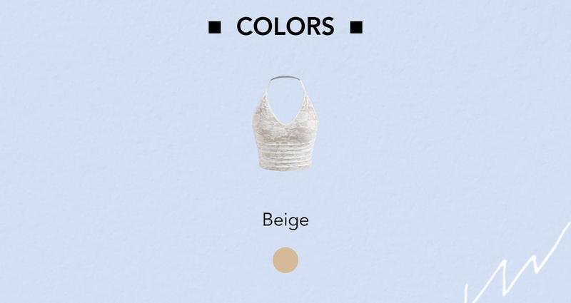 Cider [size 2-10] V-neck Floral Lace Ruched Halter Crop Cami Top