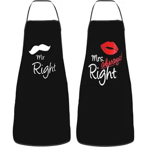Mr Mrs Aprons for Cooking Women Mens Apron Couple Gifts for Anniversary, Fathers Day, Birthday, Wedding Gift for Couples,His Hers Gifts,Bridal Shower Engagement Gift