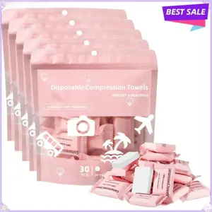 Disposable Compressed Towel Tablets, portable mini face towels measuring 9.4"x11.8". Soft, sturdy and lightweight, great for travel, camping, gym and daily use. Practical daily essentials for all users.
